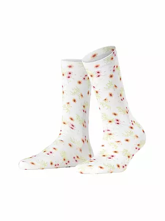 BURLINGTON | Socken FLORAL ROMANCE 36-41 white | 